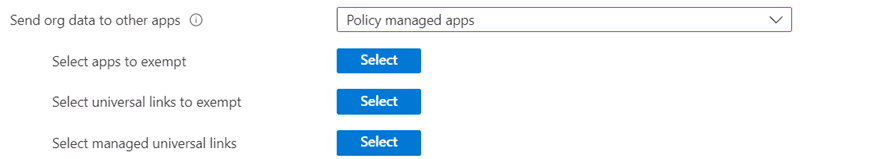 Figure 7: Create an APP policy and limit sending organizational data