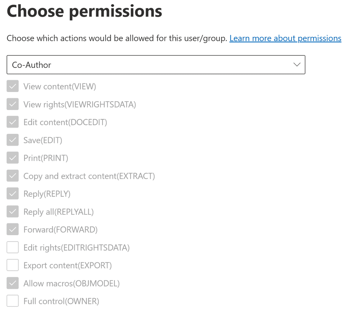 Co-Author permissions