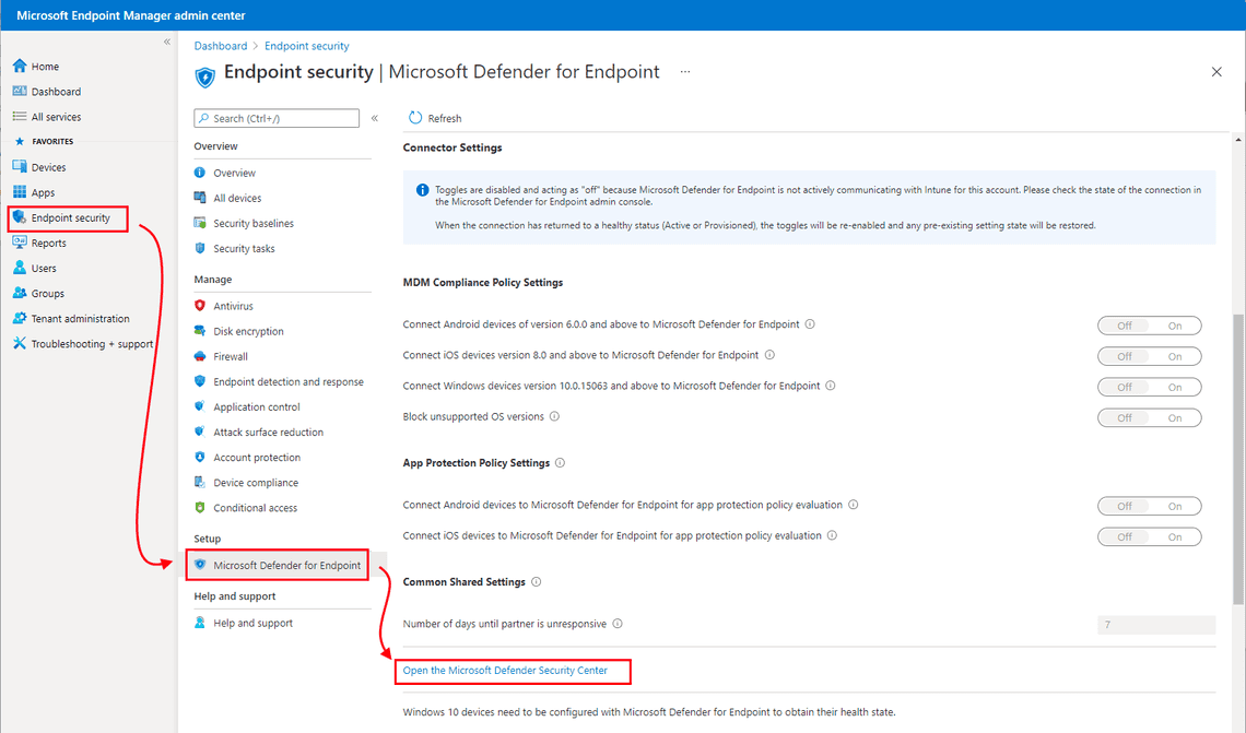 Microsoft Defender for Endpoint - Open Microsoft 365 Defender Portal